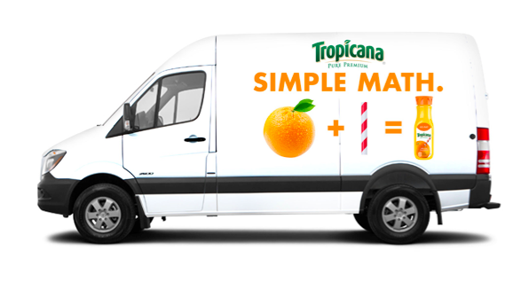Tropicana Simple Math fleet vehicle wrap